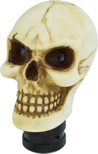 Miniatura 14 de Lunsom Pomo de palanca de cambios con forma de calavera de resina, perilla de palanca de cambios para transmisión de auto, compatible con vehículos