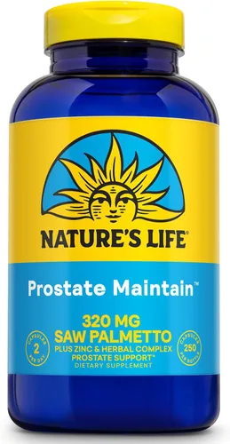 Nature's Life Mantenimiento de la próstata - Suplemento de apoyo de próstata para la salud masculina - Saw Palmetto, complejo de hierbas Pygeum y