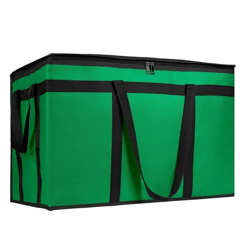 Miniatura 128 de Bodaon Paquete de 10 bolsas aisladas para entrega de alimentos para comidas calientes y frías, bolsas térmicas y enfriadoras, bolsa aislante de Negro