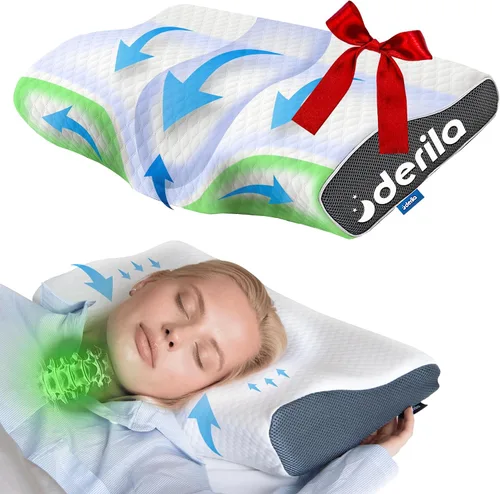 Miniatura 8 de Derila Funda de almohada Diseñada para mantener tu almohada de espuma viscoelástica cubierta y protegida con esta funda de almohada blanca nítida