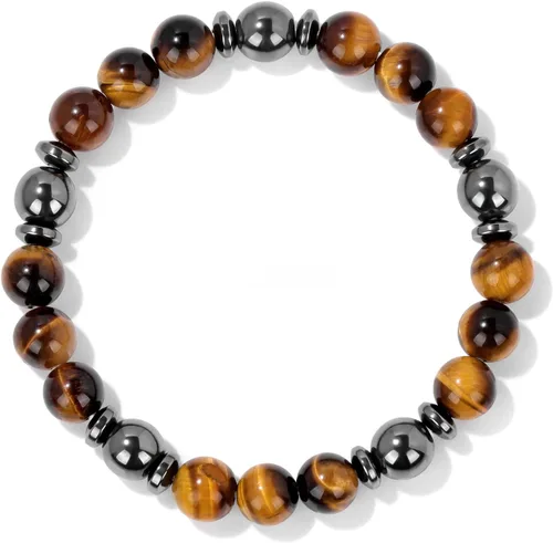 GolbalJew Pulsera curativa para mujer, pulseras de cuentas de ansiedad, joyería de piedra curativa, pulsera de cristal para aliviar el estrés,