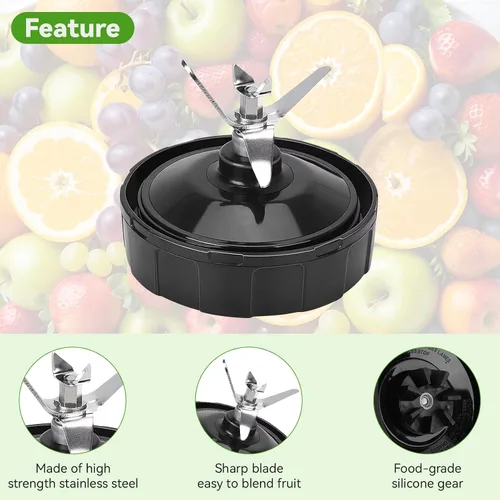 Miniatura 3 de Cuchillas cruzadas con juntas de goma piezas de repuesto para licuadora NUTRI NINJA, pieza de repuesto de hoja cruzada para licuadora Magic Bala
