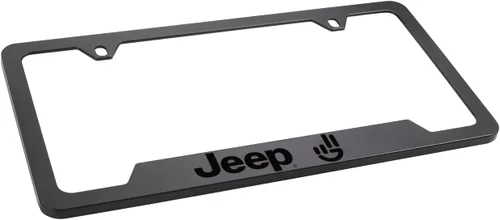 Miniatura 4 de Marco para matrícula de Jeep Wave, cantidad 1 incluida (metal negro)
