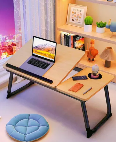 Miniatura 3 de Mesa portátil ajustable para cama, mesa de cama para portátiles, soporte para portátil para camas, escritorio de regazo plegable para portátiles