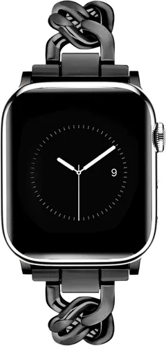 Miniatura 11 de JR.DM Correas de oro para reloj para mujer compatibles con Apple Watch de 46 mm, 42 mm (S3/2/1) 44 mm, 45 mm, 49 mm, pulsera ajustable de cadena Oro