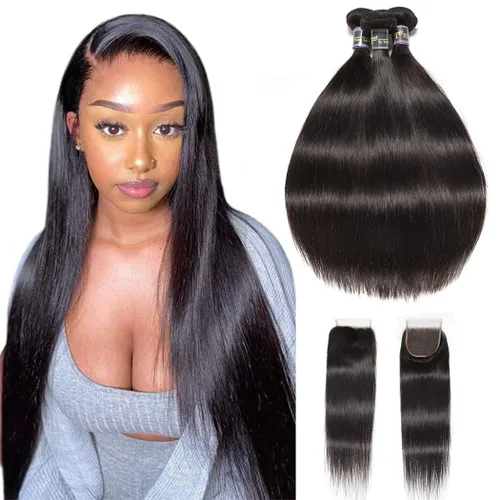 Miniatura 16 de Extensiones de cabello, liso, malasio, calidad 9A