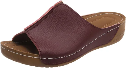 Miniatura 9 de Sandalias ortopédicas para mujer con soporte para el arco, cómodas sandalias ortopédicas de verano con puntera abierta Negro