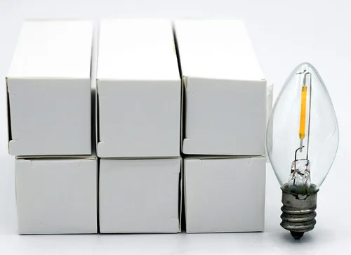 Miniatura 6 de Creative Hobbies Bombillas LED de noche, 4 W, 5 W, 6 W, 7 W, equivalente a incandescente, base de candelabro C7, cuerdas de luz de Navidad