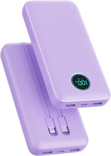 Miniatura 8 de Cargador Portátil PowerBank 40,800mAh con Cables Integrados, Carga Rápida PD de 25W + Carga Rápida QC 4.0 para Teléfono, Paquete de Batería Cargador