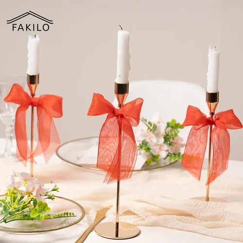 Miniatura 6 de Cinta de organza roja para envolver regalos, cinta transparente brillante de 2 pulgadas para ramos, bodas, festivales, 50 yardas cada rollo