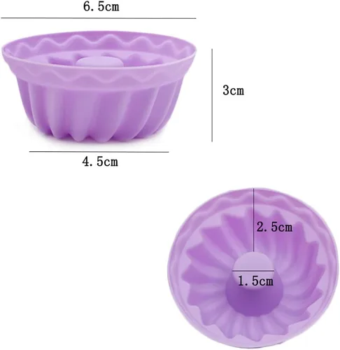 Miniatura 5 de Moldes de silicona para hornear, 12 moldes de silicona para donas, moldes antiadherentes para donas, muffins de calabaza, cupcakes, moldes