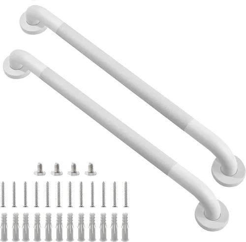 Miniatura 28 de Barra de agarre para ducha, paquete de 2 barras de agarre de baño gris de 12 pulgadas, barras de agarre antideslizantes de acero inoxidable 304