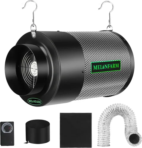 Miniatura 9 de Filtro de aire de doble ventilador de 4 pulgadas, potencia de doble ventilador que aumenta la circulación del aire, controlador para control