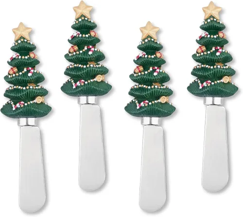Miniatura 9 de Supreme Housewares Esparcidores de Queso con Diseño de Bastones de Caramelo, Mangos de Resina Pintados a Mano con Cuchillas de Acero Inoxidable