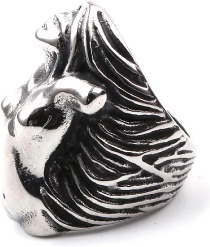 Miniatura 2 de Anillo de diosa para hombre, anillo de diosa masada, anillo de cabeza de calavera de diosa griega, anillo de amuleto de tótem de diosa vintage