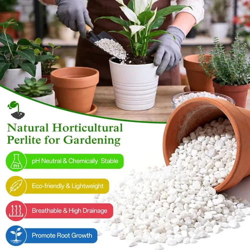 Miniatura 2 de Aditivo de Suelo Halatool 2QT de Perlita para Plantas Jardinería Interior Natural Mezcla de Tierra para Macetas Aditivo para Retener Humedad