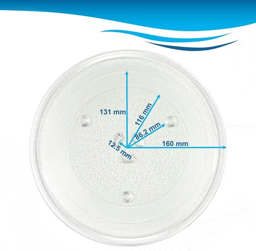 Miniatura 5 de HQRP Bandeja giratoria de vidrio de 12.5 pulgadas compatible con Hotpoint WB49X10069 RVM1535 RVM1535DM1BB RVM1435 RVM1435WH001 RVM1435WK01 RVM1425