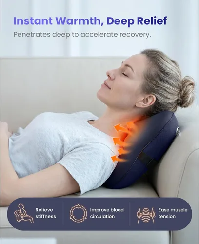Miniatura 8 de BOB AND BRAD Masajeador de espalda inalámbrico con calor FSA elegible HSA, masajeador de espalda Shiatsu para aliviar el dolor de tejido profundo