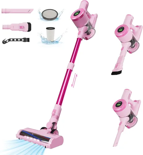 Miniatura 8 de BUTY BULU - Aspiradora inalámbrica de mano, 30KPa, batería recargable de 2200mAh, aspiradora ligera pequeña, escoba eléctrica, tiempo de ejecución