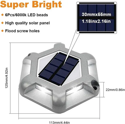 Miniatura 6 de VOLISUN Paquete de 16 luces solares para muelle de entrada