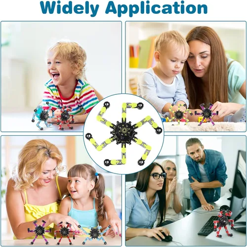 Miniatura 7 de Paquete de 64 juguetes giratorios transformables para niños y adultos, divertidos juguetes sensoriales para aliviar el estrés para niñas y niños
