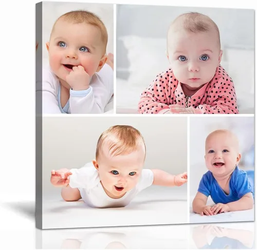 Miniatura 21 de LZIMU Regalos personalizados para el Día del Padre, lienzo impreso con tus fotos, lienzo personalizado para pared, regalos únicos de cumpleaños