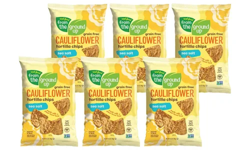 Miniatura 7 de REAL FOOD FROM THE GROUND UP Chips de tortilla de coliflor, 4.5 onzas (paquete de 6)