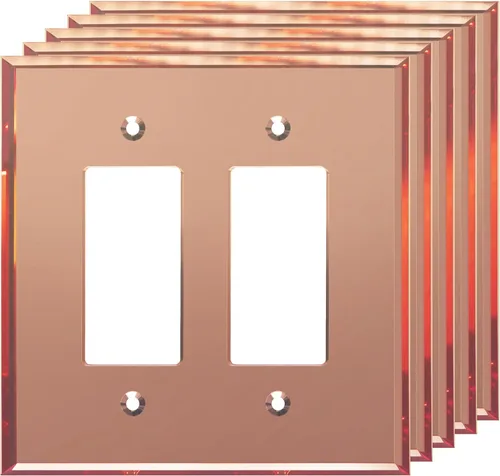 Miniatura 16 de LIDER Placa de Pared Decorativa de Acrílico Reflectante, Placa de Interruptor de Luz Espejada, Cubierta de Tomacorriente de Plexiglás, Vidrio Dorado