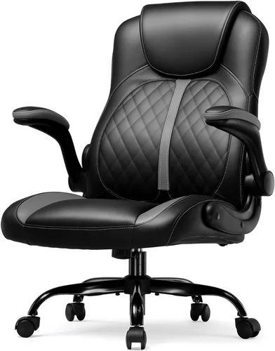 Miniatura 9 de GTRACING Silla de oficina para computadora y juegos, silla ergonómica de escritorio para adultos con soporte lumbar, brazos abatibles, altura