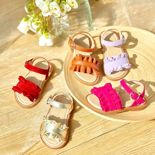 Miniatura 4 de ESTINE Sandalias planas de noche con punta abierta para bebés y niñas pequeñas