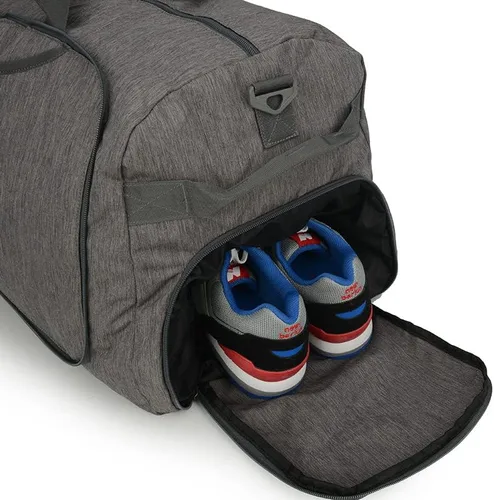 Miniatura 3 de Bolsa de lona grande para el fin de semana, bolsa de lona de embarque con bolsillo para zapatos, viajes, gimnasio, bolsa de mano de trabajo, 65