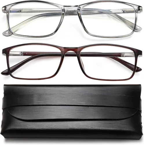 Miniatura 16 de Gafas de lectura para mujeres y hombres, lectores rectangulares, lentes de lectura con bloqueo de luz azul para computadora para el trabajo y uso