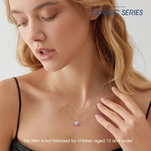Miniatura 2 de Beam & Bask Collar para hija adulta de mamá papá, cumpleaños, boda, graduación, colgante para hija de madre padre, joyería de moissanita de plata