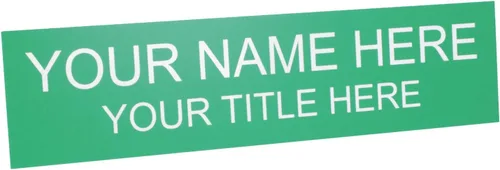 Miniatura 12 de ExcelMark Placa de nombre personalizada para puerta, oficina, pared, personalizada con tu texto, 2 x 8 pulgadas (1 línea, negro)