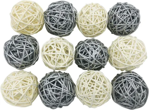 Miniatura 11 de 12 bolas decorativas de mimbre de ratán para manualidades, fiestas, decoración de mesa de boda, baby shower, accesorios de aromaterapia, 2 pulgadas