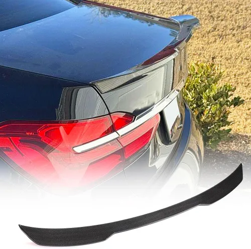 Alerón de maletero de fibra de carbono real G11 para BMW Serie 7 G11 G12 740i 750i Sedan 4 puertas 2016-2022 Tapa trasera para maletero Highkick