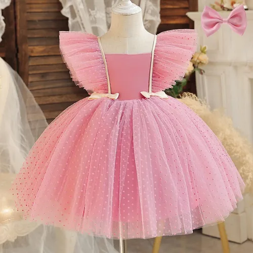 Miniatura 3 de TTYAOVO Vestido de fiesta de cumpleaños con apliques para niñas, vestido de princesa con flores, vestido de baile