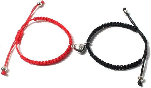 Miniatura 7 de 2 pulseras magnéticas para parejas para mujeres y hombres, atracción de sol y luna a juego, pulseras hechas a mano, regalos para novio, novia, mejor