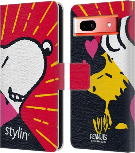 Miniatura 53 de Head Case Designs Officially Licensed Peanuts Snoopy & Woodstock 2 Halfs and Laughs Leather Wallet Case Compatible with Google Pixel 8 Snoopy