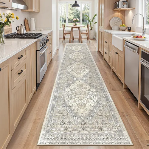 Miniatura 3 de zesthome Alfombra antideslizante para pasillos - Alfombra de pasillo 2x8 para dormitorio, alfombra lavable con respaldo de goma, alfombra suave