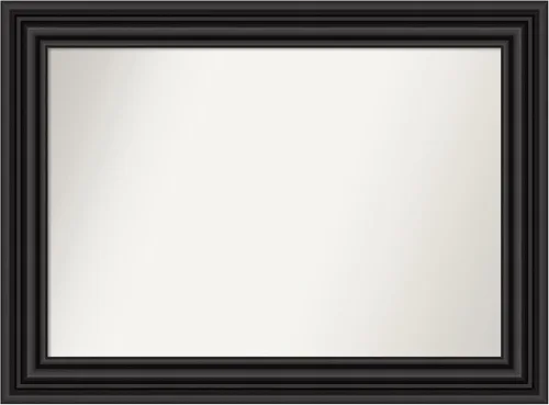 Miniatura 611 de Amanti Art Espejo personalizado, espejo de baño negro puente, espejo de pared o espejo de tocador de baño sobre el fregadero (26 x 26 pulgadas)