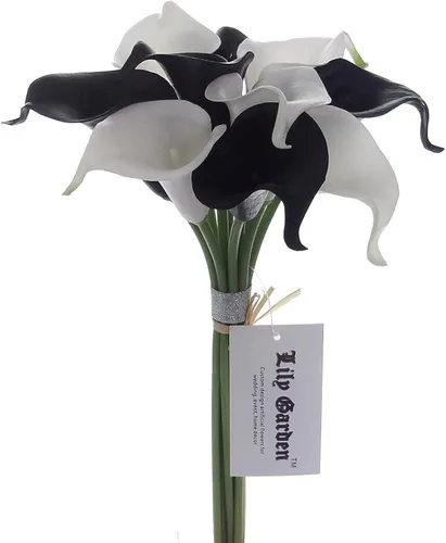 Miniatura 13 de Mini ramos de flores artificiales de 15 pulgadas con 10 tallos (Auroral)