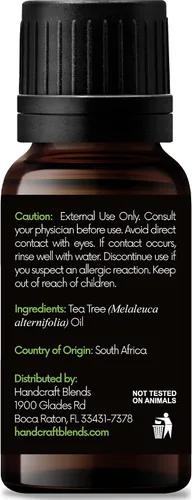 Miniatura 2 de Handcraft Blends - Aceite esencial de árbol de té 100 % puro y natural, aceite de alta calidad para difusor y aromaterapia, 0.33 onzas líquidas