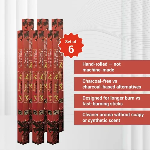 Miniatura 9 de Dragons Blood - Varitas de incienso de 120 unidades Incienso de resina natural enrollada a mano Sangre de Drago para protección Limpieza