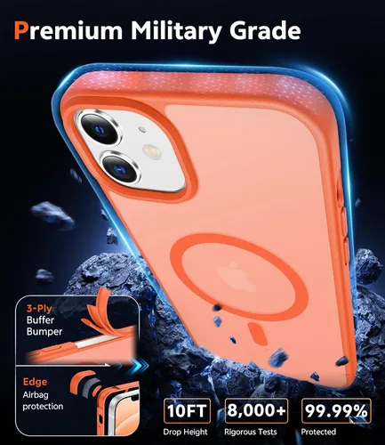 Miniatura 1270 de FNTCASE Funda para iPhone 13 Pro-Max: Fundas magnéticas transparentes compatibles con Magsafe Slim anti amarillamiento protección contra caídas