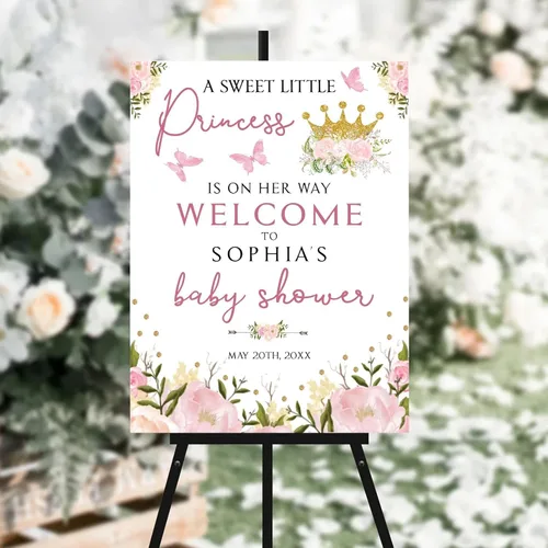Miniatura 15 de Letrero personalizado con texto en inglés «A Little Cutie Is On The Way» para baby shower, lienzo o tablero estriado, decoración de baby shower