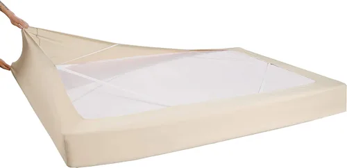 Elegant Comfort Funda de somier, cómoda y elástica en 4 direcciones, alternativa de punto para falda de cama, ultrasuave, sin arrugas, individual,