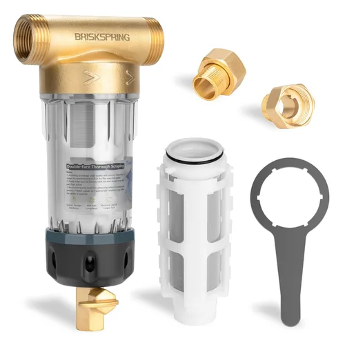Filtros de Sedimentos Spin Down de 40 Micrones con Raspador, Filtro de Sedimentos sin Necesidad de Desmontaje, Sistema de Filtro de Agua