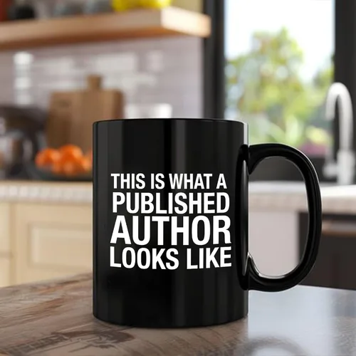 Miniatura 6 de Panvola This Is What A Published Author Looks Like Writer Novelist Gifts Funny Journalist Columnist Poet Taza de cerámica de 11 oz negro