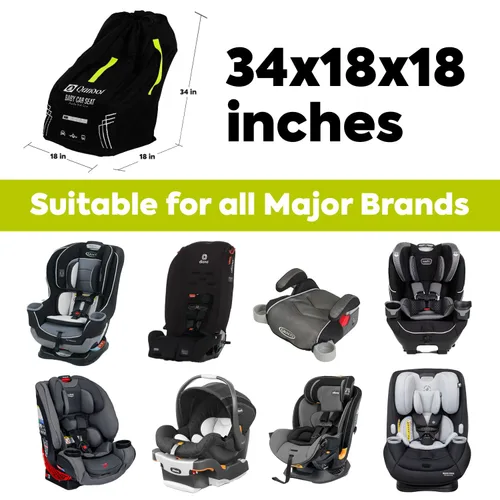 Miniatura 3 de Bolsa de viaje para asiento de automóvil infantil para avión - Bolsa resistente de facturación en puerta para asientos de automóvil que se adapta